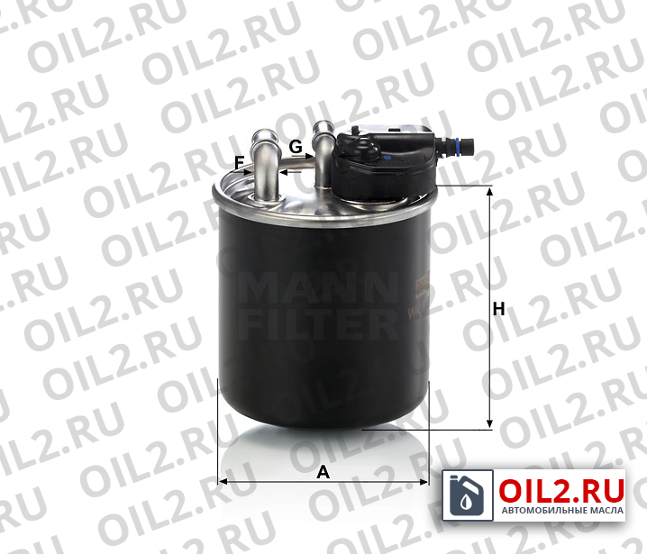 Габаритный чертеж MANN WK 820/15 Габаритный чертеж MANN WK 820/15