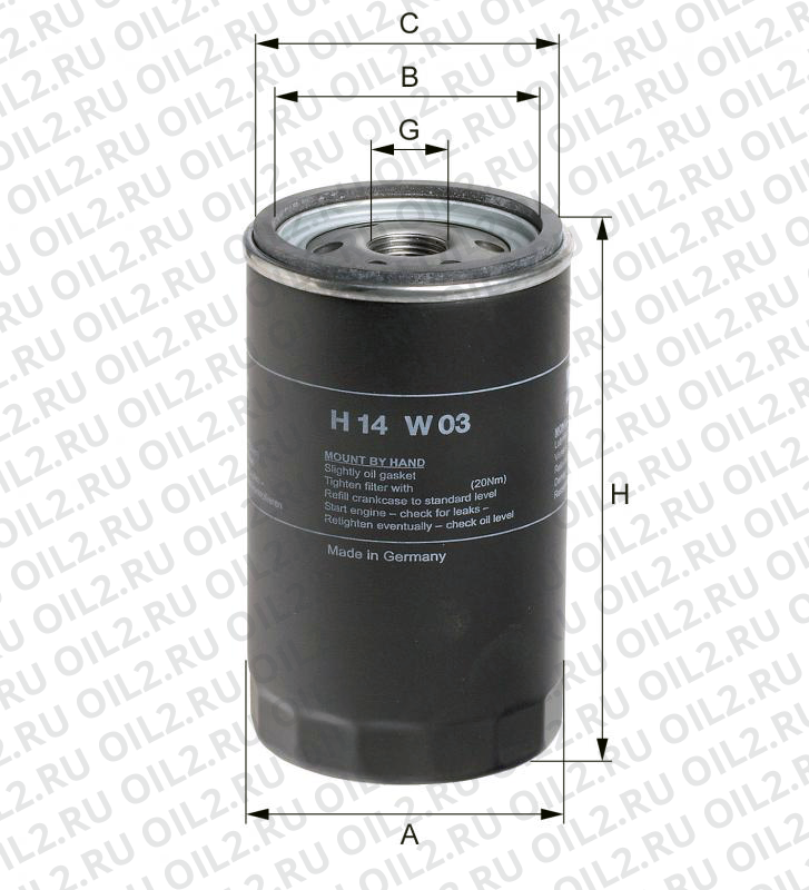 �������� ������ Hengst H14W03. ���� ������.