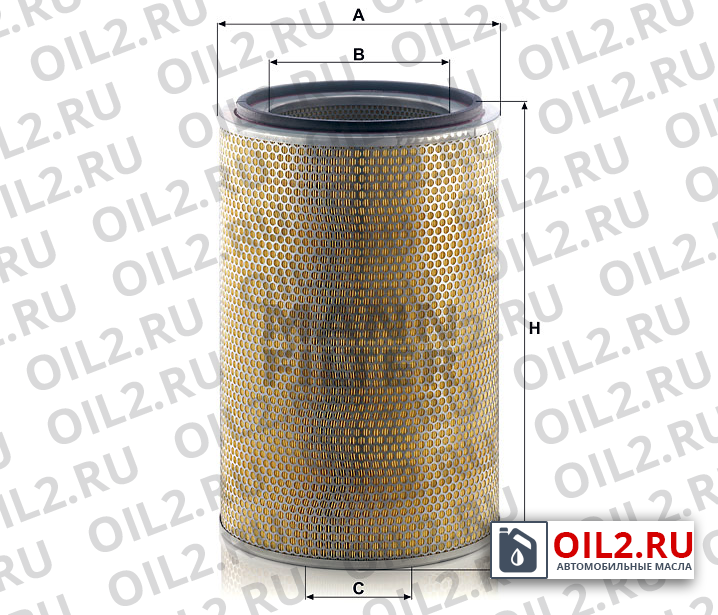 Габаритный чертеж MANN CF 1800 Габаритный чертеж MANN CF 1800