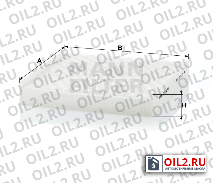 Габаритный чертеж MANN CU 2245 Габаритный чертеж MANN CU 2245