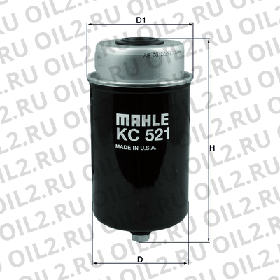 Габаритный чертеж Mahle KC 521 Габаритный чертеж Mahle KC 521