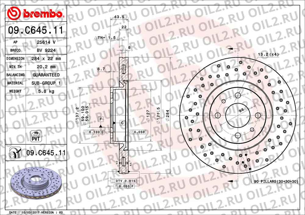  BREMBO 09.C645.11. .