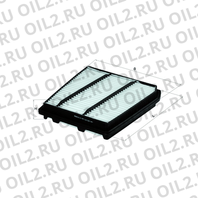 Габаритный чертеж Mahle LX 1951 Габаритный чертеж Mahle LX 1951