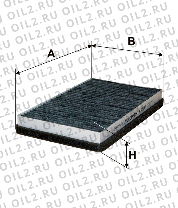 Габаритный чертеж Фильтр FILTRON K 1229A Габаритный чертеж Фильтр FILTRON K 1229A