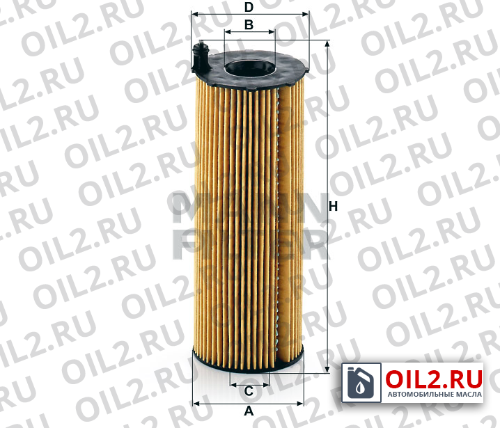 Габаритный чертеж MANN HU 8003 x Габаритный чертеж MANN HU 8003 x