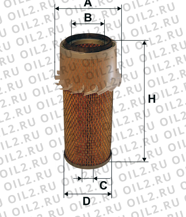 Габаритный чертеж Фильтр FILTRON AM 419/1 Габаритный чертеж Фильтр FILTRON AM 419/1