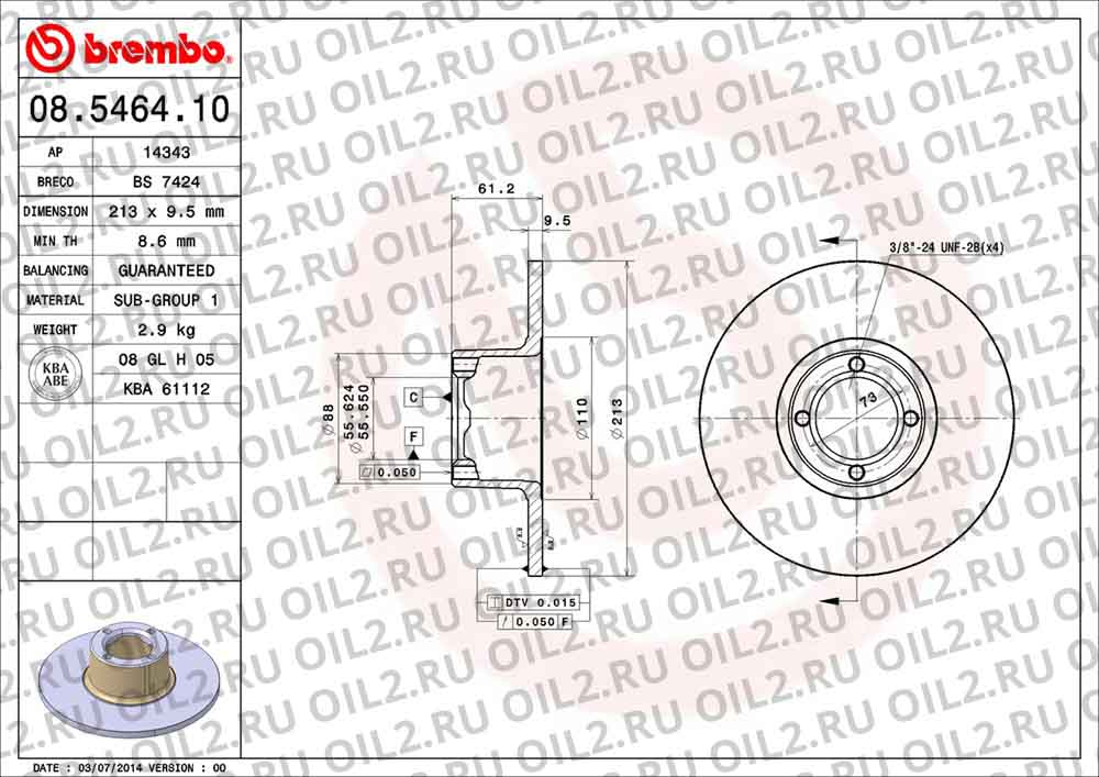  BREMBO 08.5464.10. .