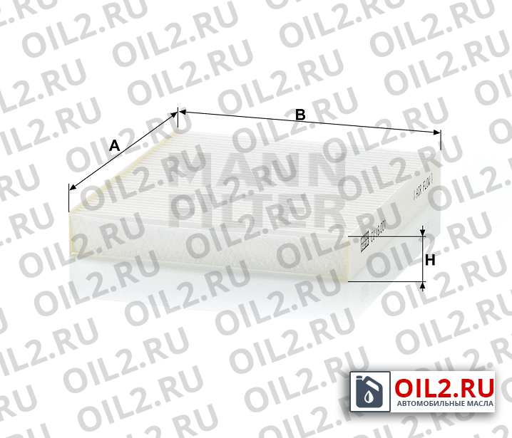 Габаритный чертеж MANN CU 19 001 Габаритный чертеж MANN CU 19 001