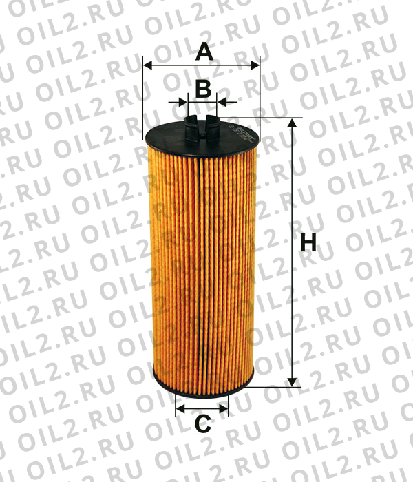 Габаритный чертеж Фильтр FILTRON OE 651/2 Габаритный чертеж Фильтр FILTRON OE 651/2