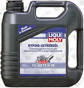 Купить Трансмиссионное масло LIQUI MOLY Hypoid-Getriebeoil TDL 75W-90 4 л.