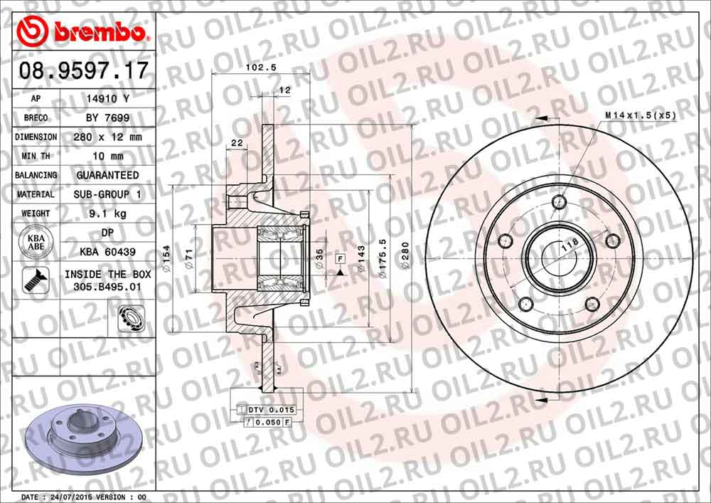  BREMBO 08.9597.17. .