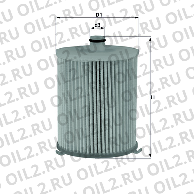 Габаритный чертеж Mahle KX 245/4D Габаритный чертеж Mahle KX 245/4D