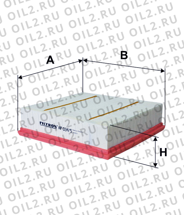 Габаритный чертеж Фильтр FILTRON AP 034/5 Габаритный чертеж Фильтр FILTRON AP 034/5