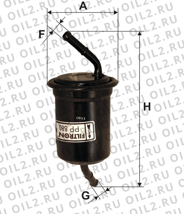 Габаритный чертеж Фильтр FILTRON PP 880 Габаритный чертеж Фильтр FILTRON PP 880