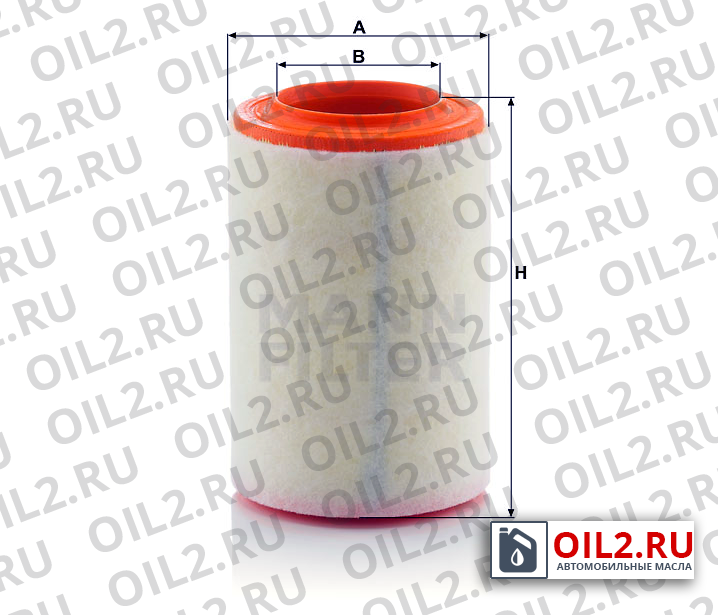 Габаритный чертеж MANN C 15 007 Габаритный чертеж MANN C 15 007