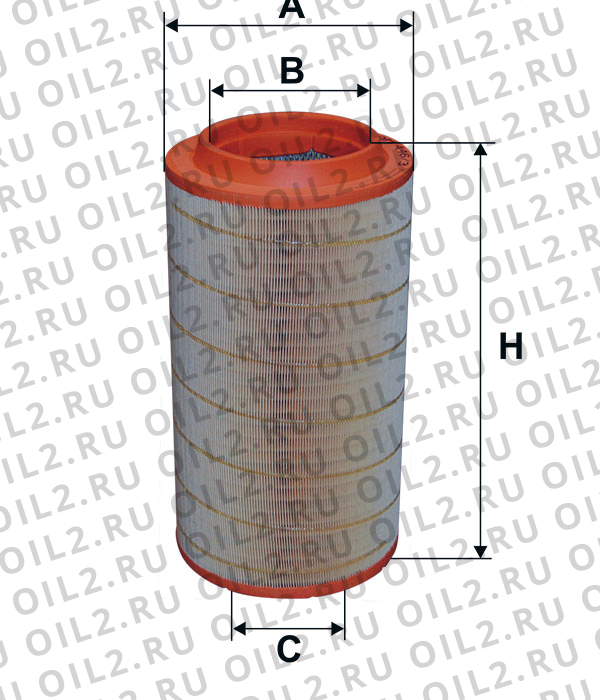 Габаритный чертеж Фильтр FILTRON AM 446/3 Габаритный чертеж Фильтр FILTRON AM 446/3