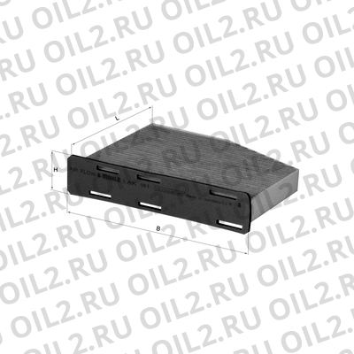 Габаритный чертеж Mahle LAK 181 Габаритный чертеж Mahle LAK 181