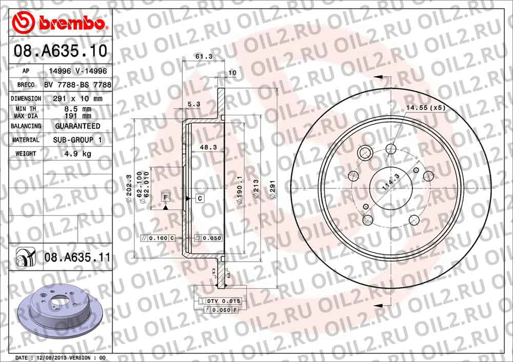  BREMBO 08.A635.11. .