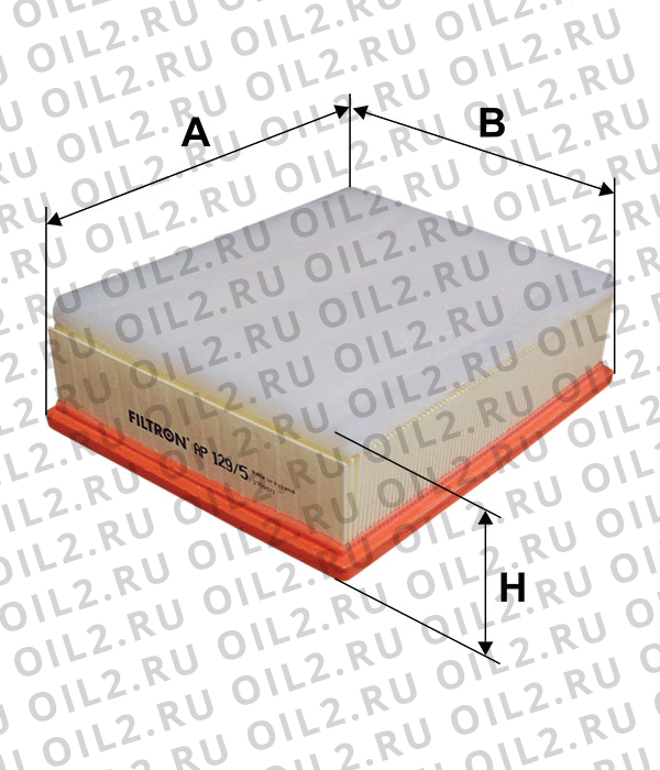 Габаритный чертеж Фильтр FILTRON AP 129/5 Габаритный чертеж Фильтр FILTRON AP 129/5
