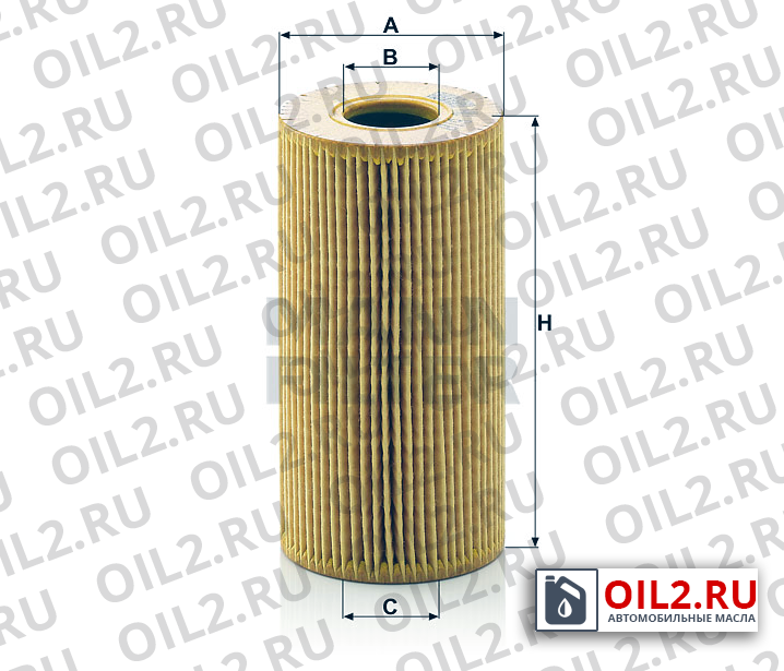 Габаритный чертеж MANN HU 618 x Габаритный чертеж MANN HU 618 x