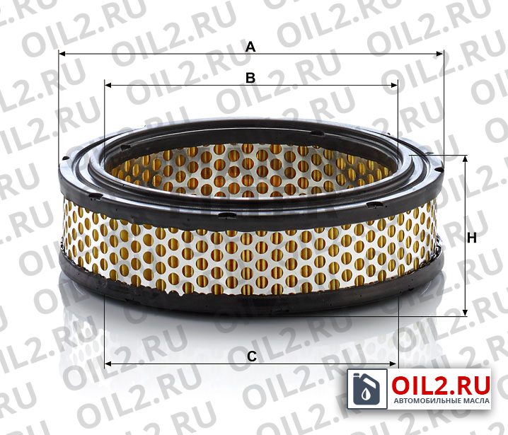 Габаритный чертеж MANN C 2233 Габаритный чертеж MANN C 2233