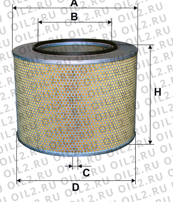 Габаритный чертеж Фильтр FILTRON AM 465/2 Габаритный чертеж Фильтр FILTRON AM 465/2