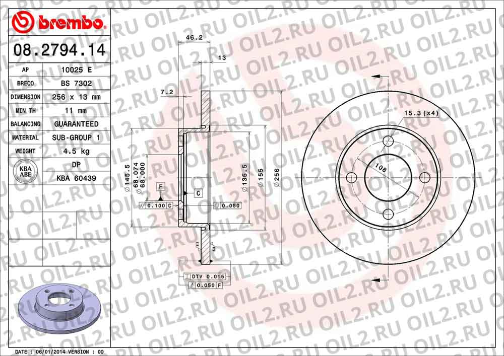  BREMBO 08.2794.14. .