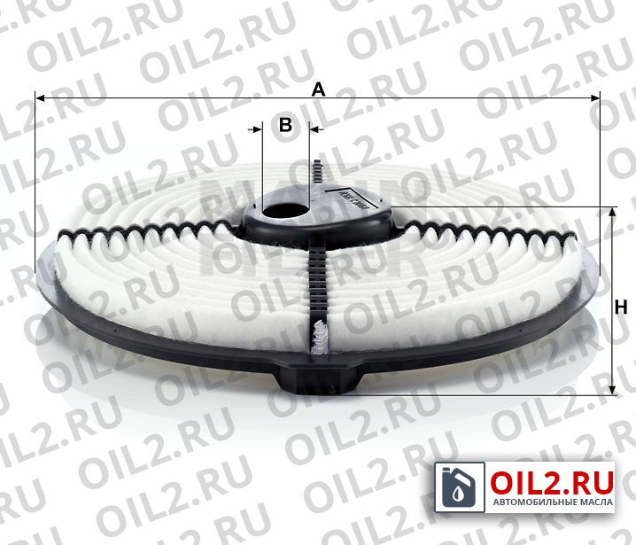 Габаритный чертеж MANN C 2645/1 Габаритный чертеж MANN C 2645/1