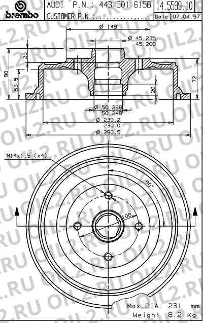  BREMBO 14.5599.10. .