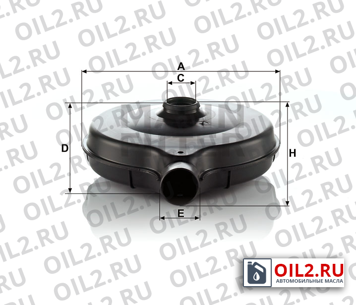 Габаритный чертеж MANN C 2356/6 Габаритный чертеж MANN C 2356/6