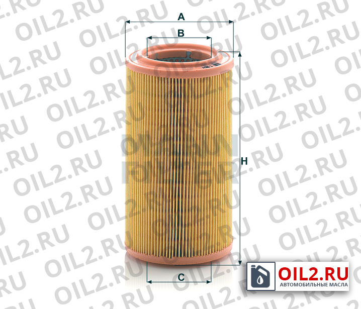 Габаритный чертеж MANN C 1286/1 Габаритный чертеж MANN C 1286/1
