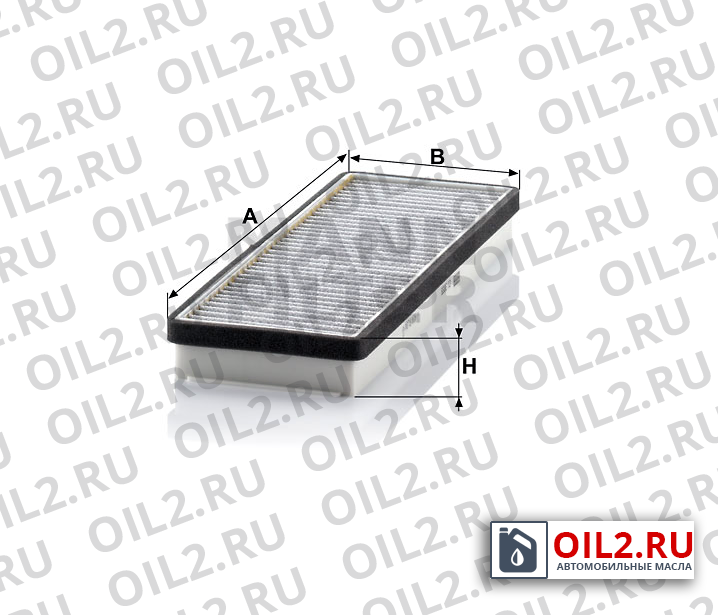 Габаритный чертеж MANN CU 3855 Габаритный чертеж MANN CU 3855