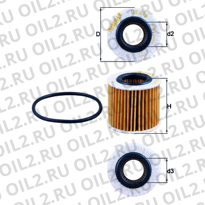 Габаритный чертеж Mahle OX 416D1 ECO Габаритный чертеж Mahle OX 416D1 ECO