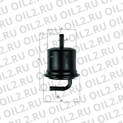 Габаритный чертеж Mahle KL 578 Габаритный чертеж Mahle KL 578