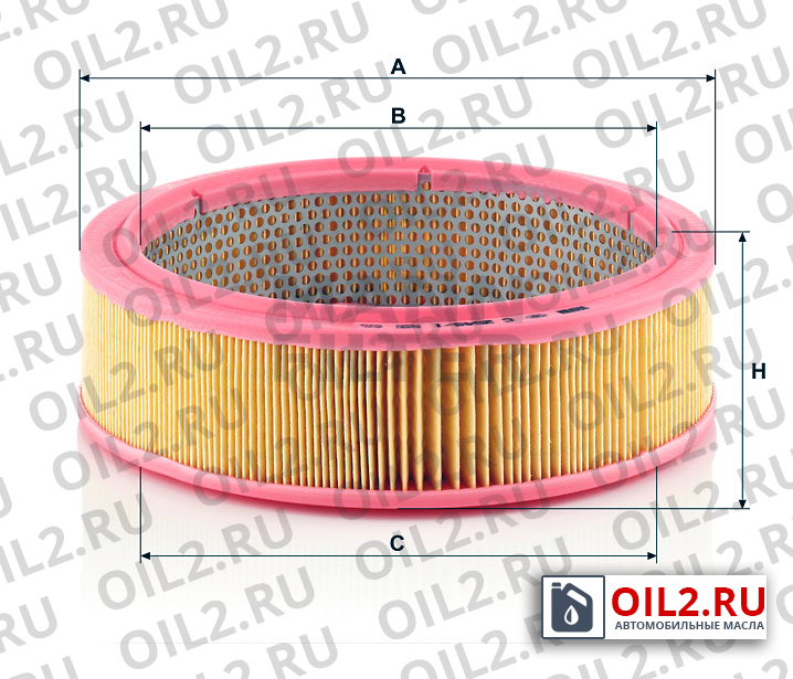 Габаритный чертеж MANN C 2545/1 Габаритный чертеж MANN C 2545/1