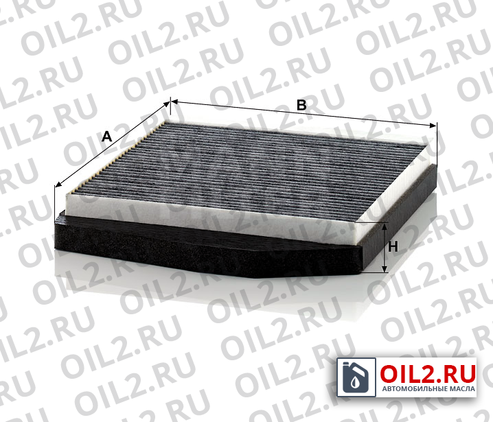Габаритный чертеж MANN CUK 2855/1 Габаритный чертеж MANN CUK 2855/1