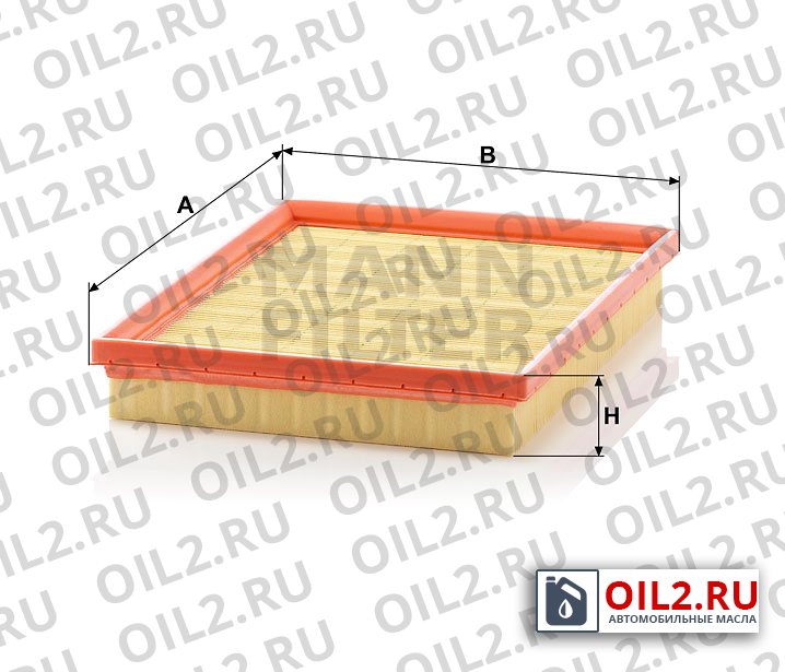 Габаритный чертеж MANN C 2569 Габаритный чертеж MANN C 2569