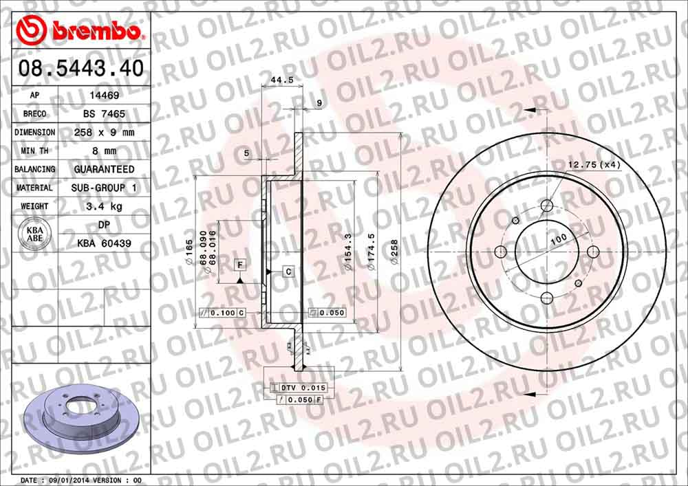  BREMBO 08.5443.40. .