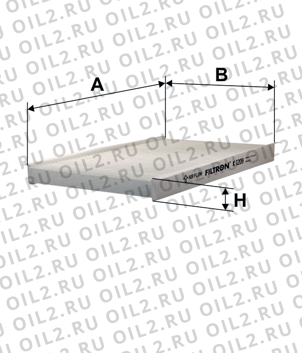 Габаритный чертеж Фильтр FILTRON K 1209 Габаритный чертеж Фильтр FILTRON K 1209