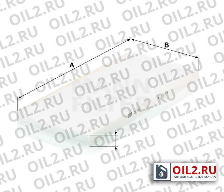 Габаритный чертеж MANN CU 4594 Габаритный чертеж MANN CU 4594