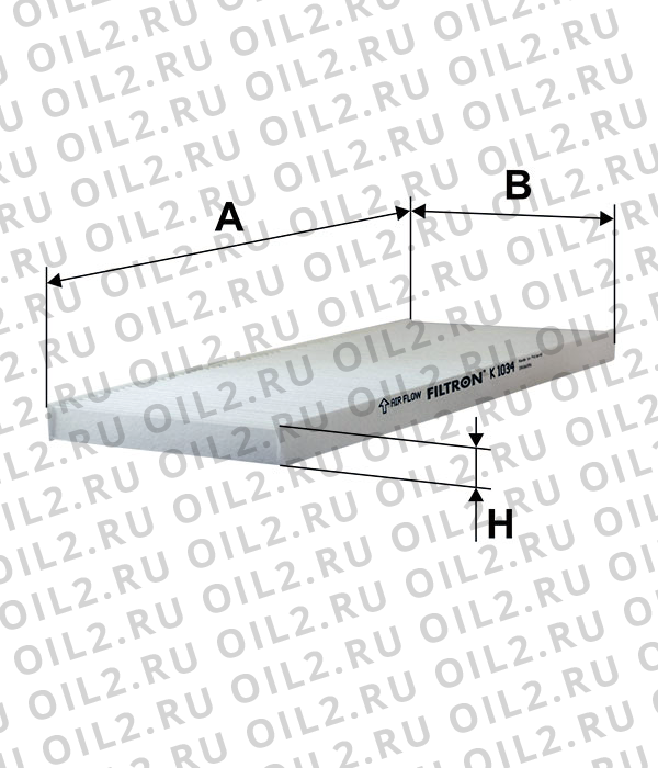 Габаритный чертеж Фильтр FILTRON K 1034 Габаритный чертеж Фильтр FILTRON K 1034