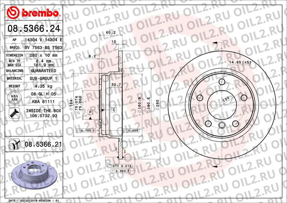  BREMBO 08.5366.24. .