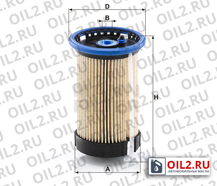 Габаритный чертеж MANN PU 8015 Габаритный чертеж MANN PU 8015