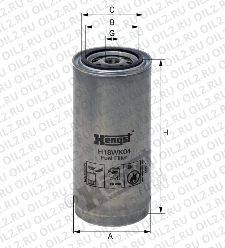 ��������� ������ Hengst H18WK04. ���� ������.