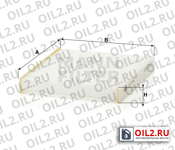 Габаритный чертеж MANN CU 16 001 Габаритный чертеж MANN CU 16 001