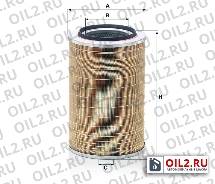 Габаритный чертеж MANN C 24 508/1 Габаритный чертеж MANN C 24 508/1