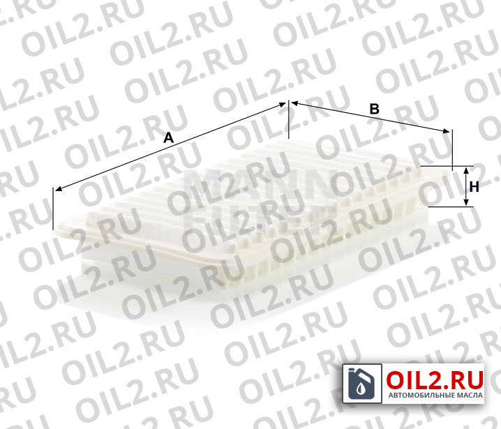 Габаритный чертеж MANN C 31 023 Габаритный чертеж MANN C 31 023