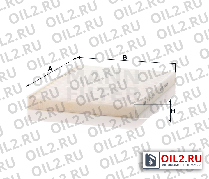 Габаритный чертеж MANN CU 27 004 Габаритный чертеж MANN CU 27 004