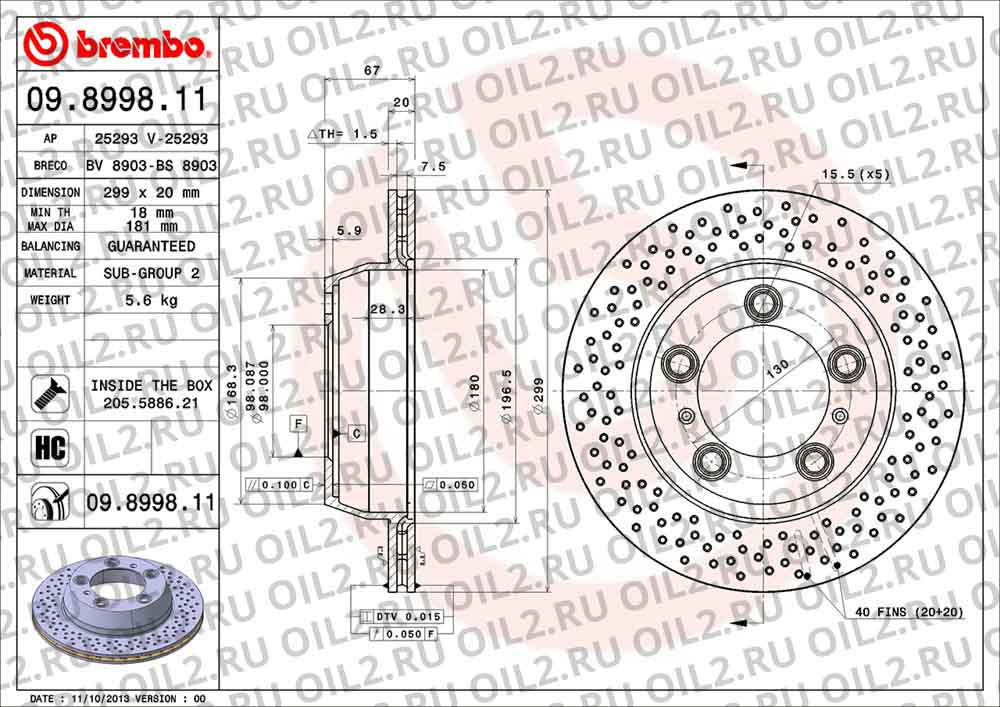  BREMBO 09.8998.11. .