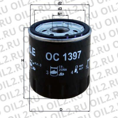 †упить Фильтр Mahle OC 1397 †упить Фильтр Mahle OC 1397
